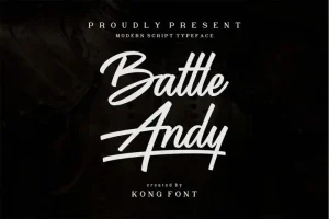 Battle Andy Script Font