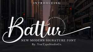 Battur Script Font › Fontesk