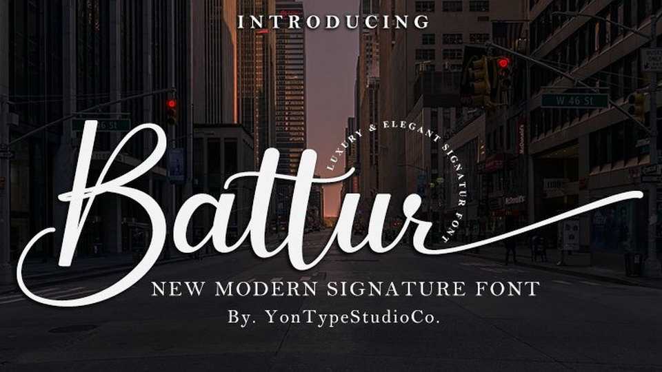 Battur Script Font › Fontesk