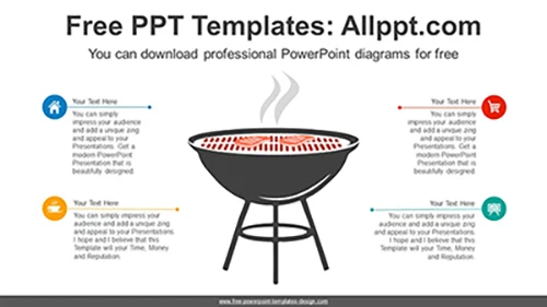 BBQ Grill PowerPoint Diagram Template