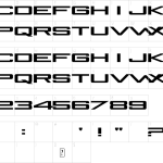 Mapa de caracteres da fonte Be A Pro Font