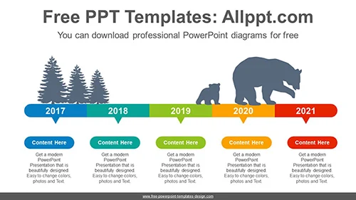 Bear Family PowerPoint Diagram