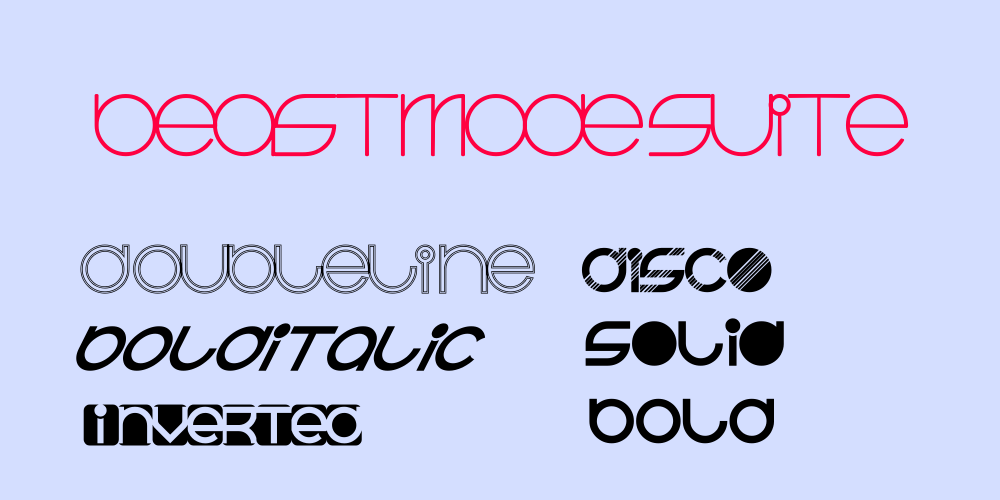 Beast Mode Suite font family