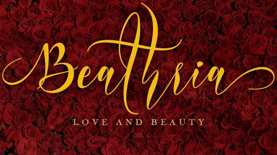 Beathria Script Font › Fontesk