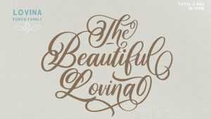 Beautiful Lovina Script Font › Fontesk