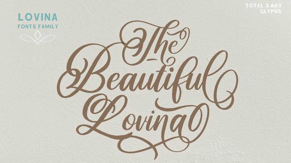 Beautiful Lovina Script Font › Fontesk