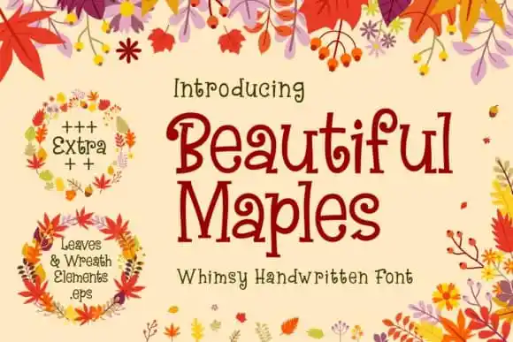 Beautiful Maples Display Font