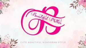 Beautiful Mother Monogram Font › Fontesk