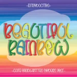 Beautiful Rainbow Font