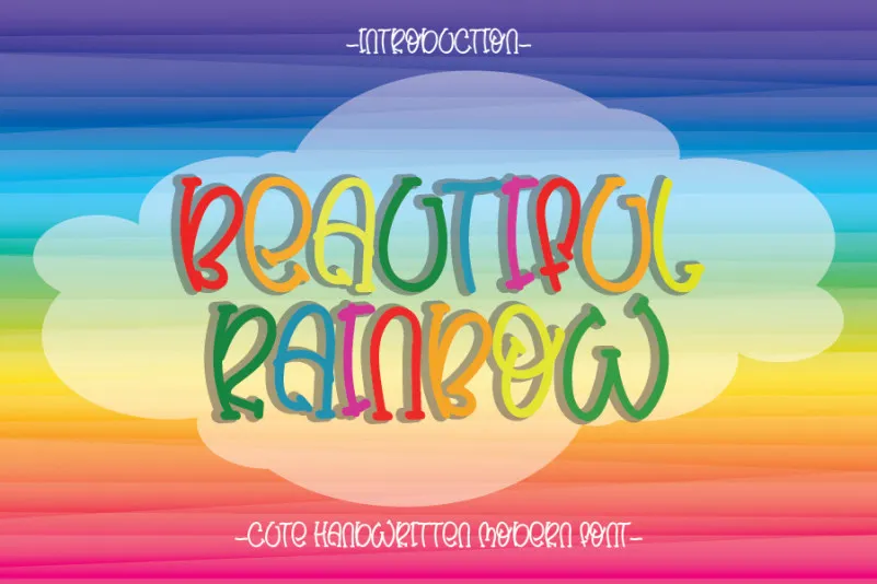 Beautiful Rainbow Font