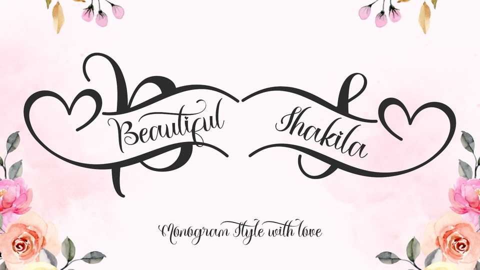 Beautiful Shakila Monogram Font › Fontesk