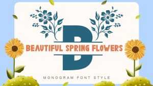 Beautiful Spring Flowers Font › Fontesk