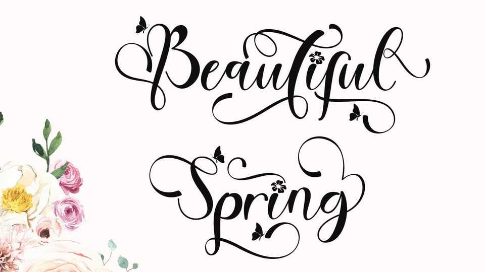 Beautiful Spring Font › Fontesk