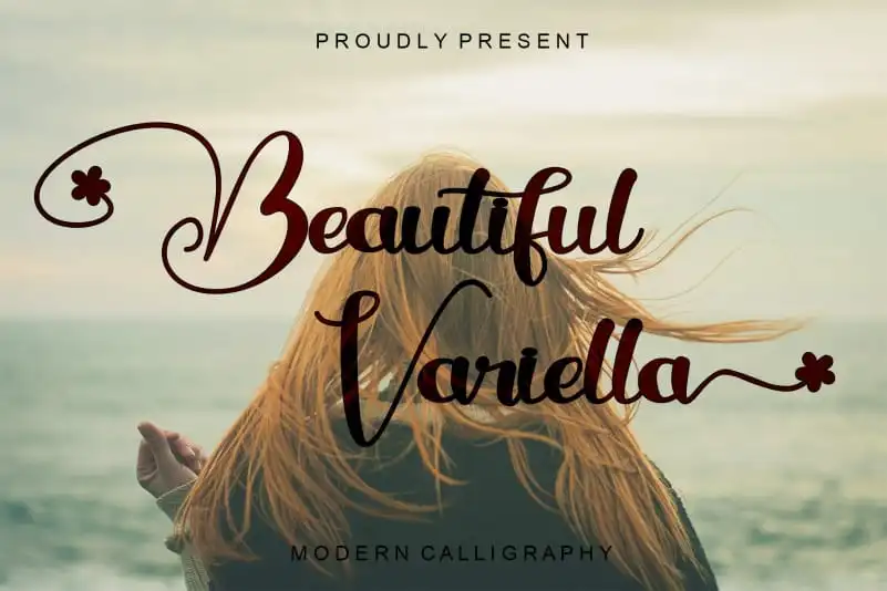 Beautiful variella Calligraphy Font
