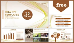 Beautiful Wave Abstract PowerPoint Template