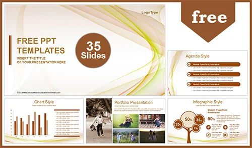 Beautiful Wave Abstract PowerPoint Template
