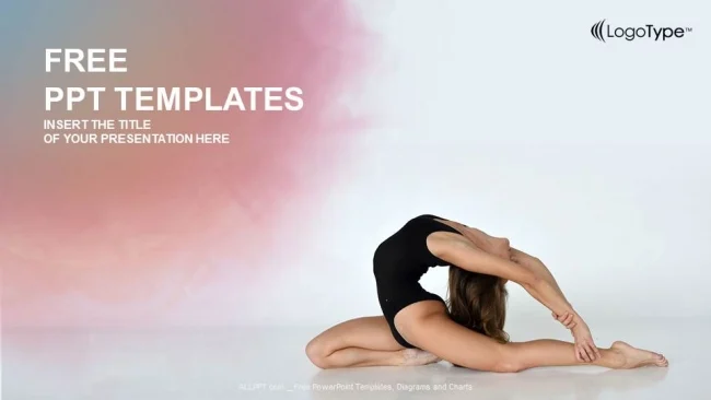 Beautiful woman dancer PowerPoint Templates