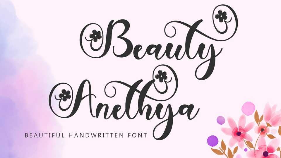 Beauty Anethya Font › Fontesk