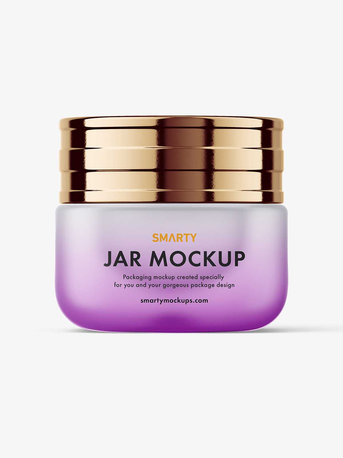 Beauty frosted glass jar mockup