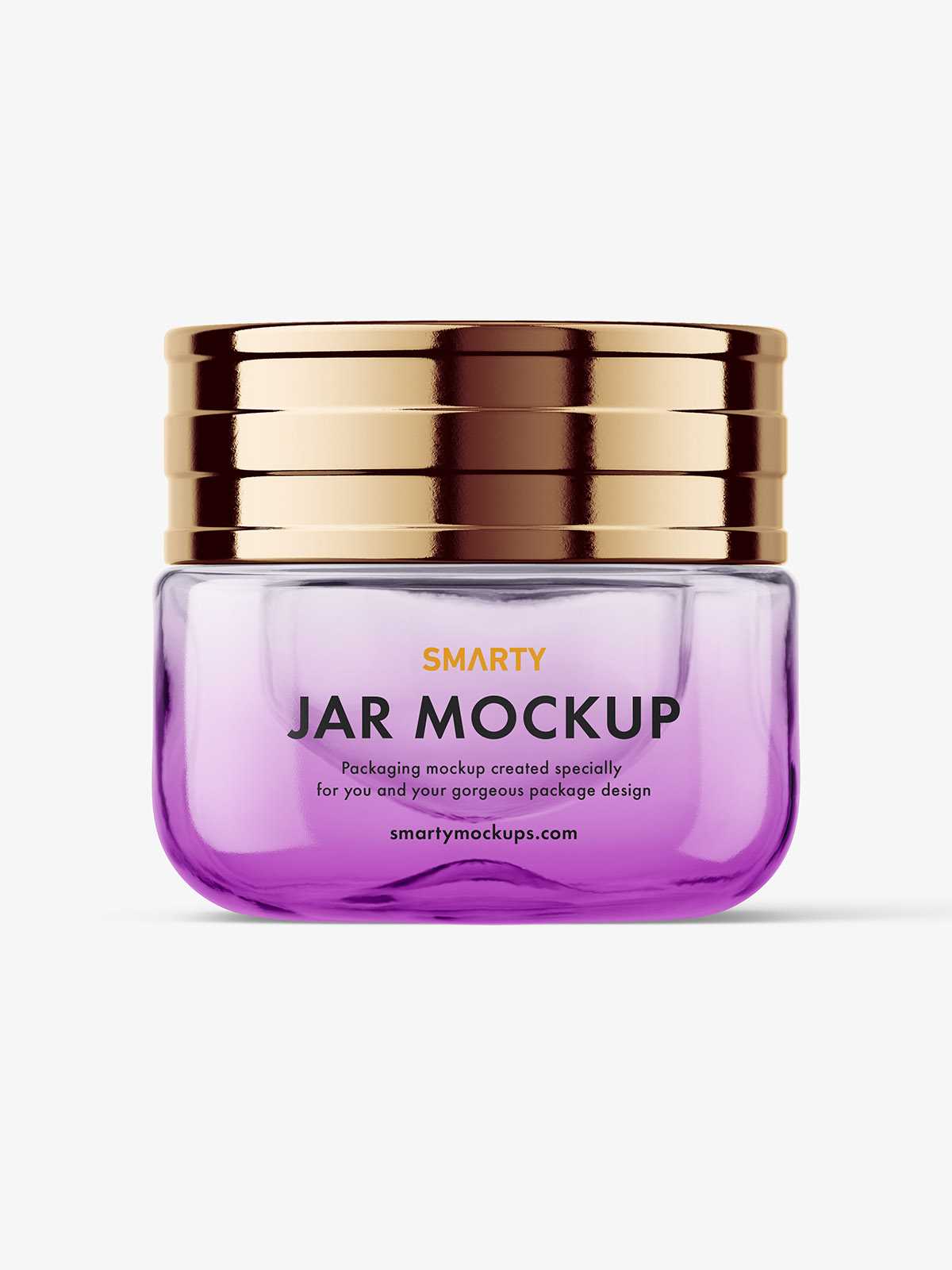Beauty glass jar mockup