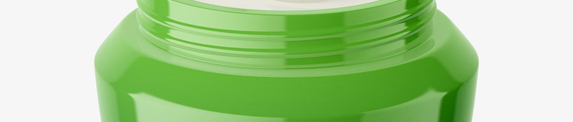 Beauty jar mockup / opened