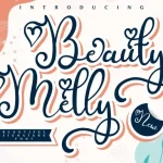 Beauty Melly Calligraphy Font - Fonte Grátis Beauty Melly Calligraphy Font