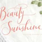 Beauty Sunshine Calligraphy Font - Fonte Grátis Beauty Sunshine Calligraphy Font
