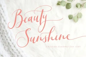 Beauty Sunshine Calligraphy Font
