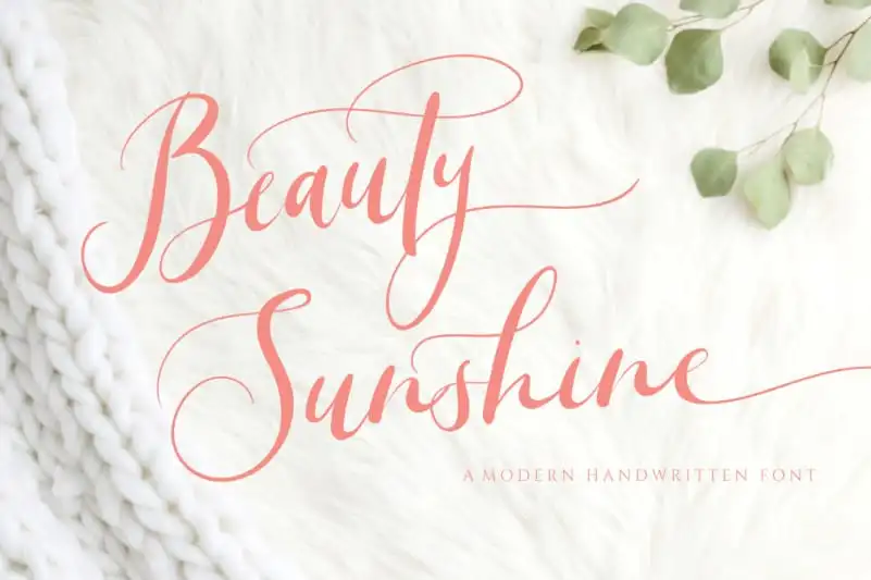 Beauty Sunshine Calligraphy Font
