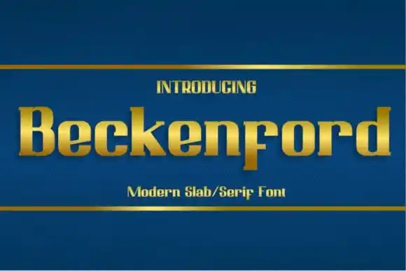 Beckenford Slab Serif Font