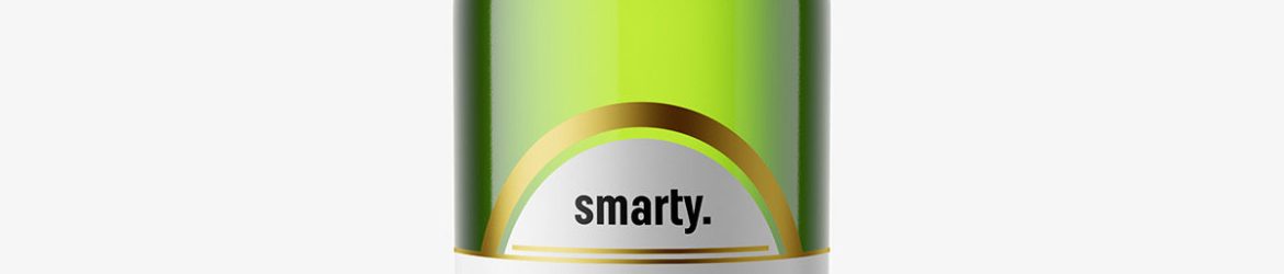Beer bottle mockup / green