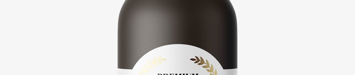 Beer bottle mockup / matt