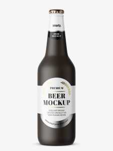 Beer bottle mockup / matt