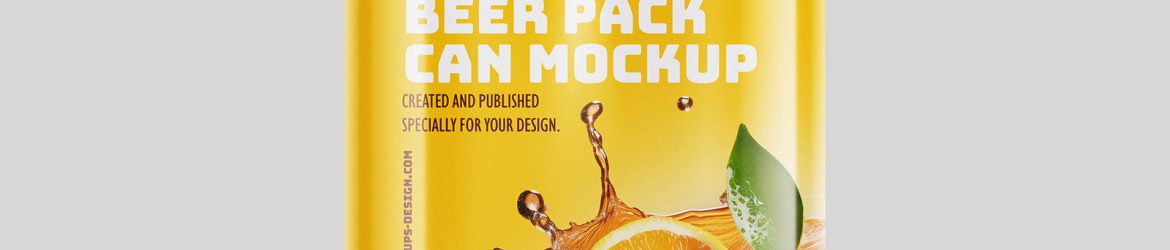 Beer foil 4-pack mockup