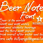 BEER NOTE Font - Fonte Grátis BEER NOTE Font