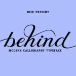 Behind Script Font - Fonte Grátis Behind Script Font
