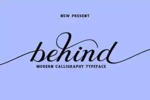 Behind Script Font