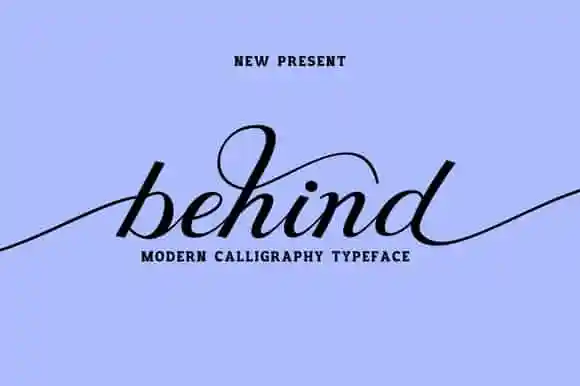 Behind Script Font