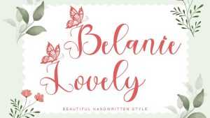Belanie Lovely Font › Fontesk