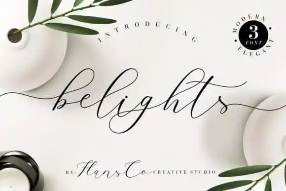 Belights Calligraphy Font