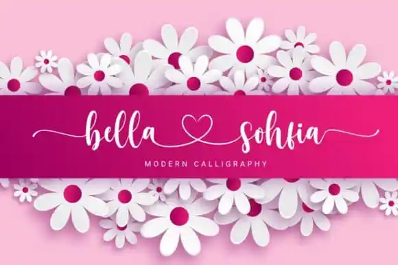 Bella Sohfia Calligraphy Font