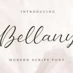 Bellany - Modern Script Font - Fonte Grátis Bellany - Modern Script Font
