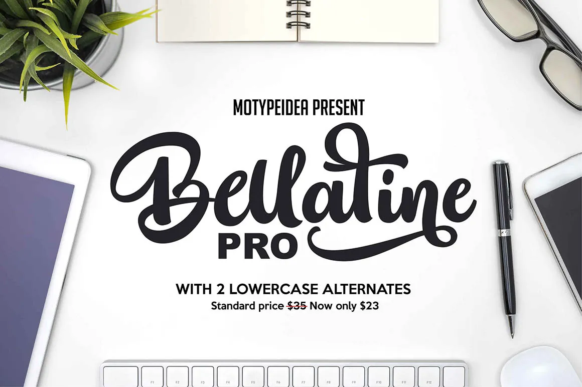 Bellatine Pro Script Font