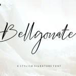 Bellgonate Signature Font