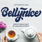 Bellynice Bold Script Font - Fonte Grátis Bellynice Bold Script Font