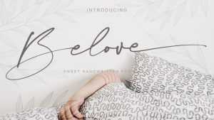 Belove Script Font › Fontesk