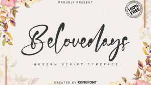 Belovedays Script Font › Fontesk