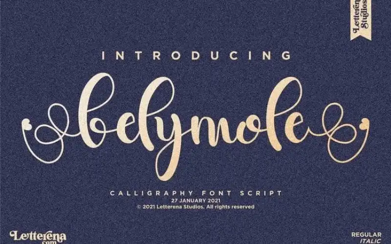 Belymole Calligraphy Font
