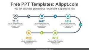 Bend Line Arrow PowerPoint Diagram