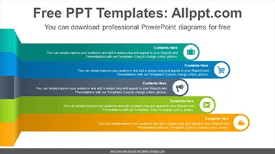 Bend ribbon banner PowerPoint Diagram Template